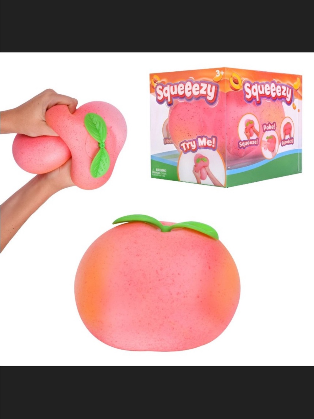 Sunny Days Squeeezy Peach Squishy NWT